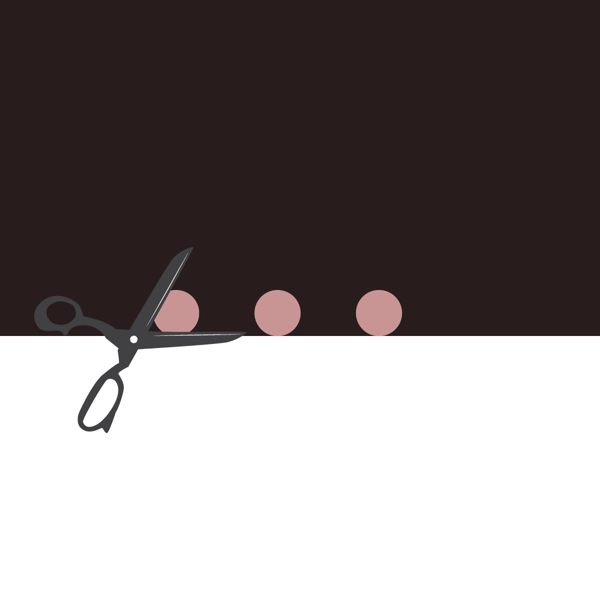scissors cutting circles